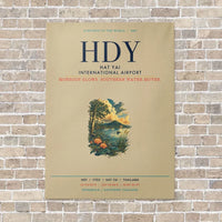 Thumbnail for Hat Yai International Airport HDY vertical canvas print - no frame - beige background