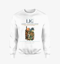 Thumbnail for Limoges – Bellegarde Airport (LIG) design on white sweatshirt