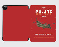 Thumbnail for Boeing CH-47F Chinook design on red ipad tablet case