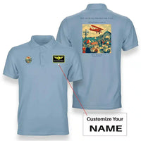 Thumbnail for VINTAGE G4476 - The Seawall Promenade Pass - Double-Side Polo T-Shirt design on lightblue+name