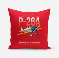 Thumbnail for Boeing P-26A Peashooter design on red pillow