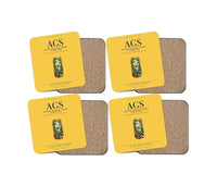 Thumbnail for Augusta Regional Airport at Bush Field (AGS) design on yellow 4 pieces set coaster