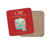 Thumbnail for Chambéry-Savoie Airport (CMF) design on red 1 piece coaster
