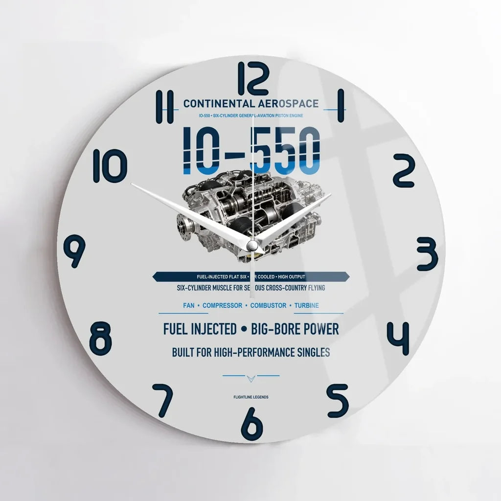 IO-550 design on light gray no frame wall clock