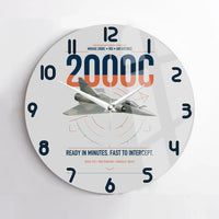 Thumbnail for Dassault Mirage 2000C RDI design on light gray no frame wall clock