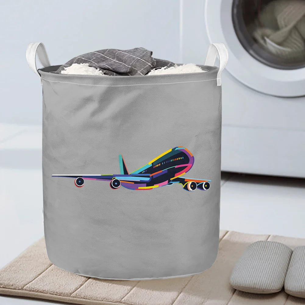 Multicolor Airplane Laundry Basket - view 7