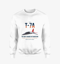 Thumbnail for T-7A Red Hawk design on white sweatshirt