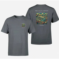 Thumbnail for VINTAGE G4110 - The Valley Service - Double-Side T-Shirt design on gray double side t shirt
