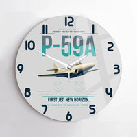 Thumbnail for P-59A Airacomet design on light gray no frame wall clock