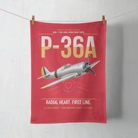Thumbnail for P-36A Hawk design on red towel