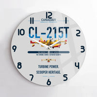Thumbnail for Canadair CL-215T design on light gray no frame wall clock