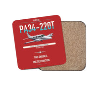 Thumbnail for Piper PA-34-220T Seneca V design on red 1 piece coaster