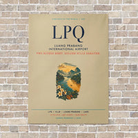 Thumbnail for Luang Prabang International Airport LPQ vertical canvas print - no frame - beige background