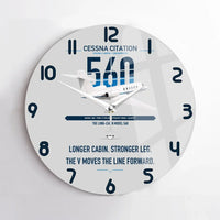 Thumbnail for Cessna Citation 560 - Citation V design on light gray no frame wall clock