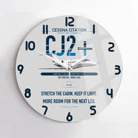 Thumbnail for Cessna Citation CJ2+ design on light gray no frame wall clock