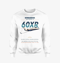 Thumbnail for Bombardier Learjet 60XR design on white sweatshirt