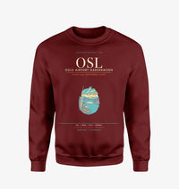 Thumbnail for Oslo Airport Gardermoen OSL Sweatshirt - Wine Red