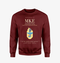 Thumbnail for Milwaukee Mitchell International Airport MKE Sweatshirt - Wine Red