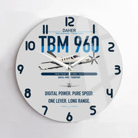 Thumbnail for Daher TBM 960 design on light gray no frame wall clock