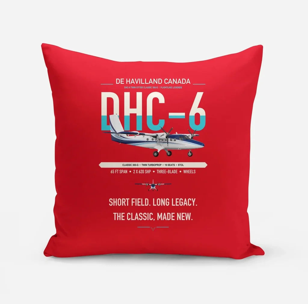 DHC-6 Twin Otter Classic 300-G design on red pillow