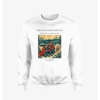 Thumbnail for VINTAGE G4281 - The Snowshoe Rescue - Designed Sweatshirts design on white