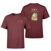 Thumbnail for Weeze Airport (NRN) design printed on dark red double-side t-shirt