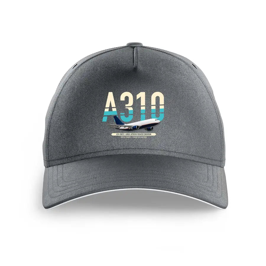 Airbus A310-200P2F design on gray printed hat