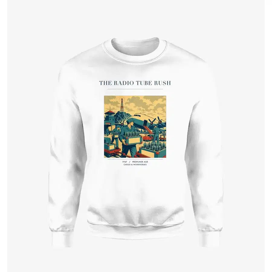 VINTAGE G4414 - The Radio Tube Rush - Designed Sweatshirts design on white