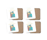 Thumbnail for AlgheroFertilia Airport AHO Coaster 4-Pieces-Set - White