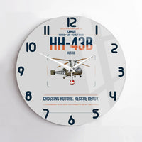 Thumbnail for Kaman HH-43B Huskie design on light gray no frame wall clock