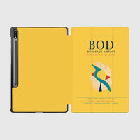 Thumbnail for Bordeaux Airport (BOD) design on yellow samsung tablet tablet case
