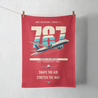 Thumbnail for Boeing 787-9 Dreamliner design on red towel