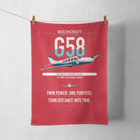 Thumbnail for Beechcraft Baron G58 design on red towel