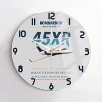 Thumbnail for Bombardier Learjet 45XR design on light gray no frame wall clock