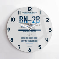 Thumbnail for Britten-Norman BN-2B-26 Islander design on light gray no frame wall clock