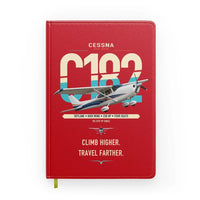 Thumbnail for Cessna 182 Skylane design on red notebook