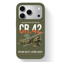 Thumbnail for Fiat CR.42 Falco design on green army magsafe iphone case, for iPhone 17 Pro