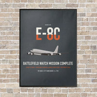 Thumbnail for E-8C Joint STARS vertical canvas print - framed - gray background