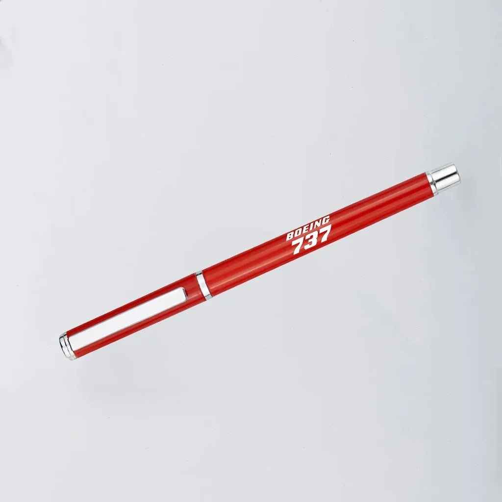 Boeing 737 & Text ballpen - red
