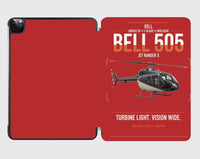 Thumbnail for Bell 505 Jet Ranger X design on red ipad tablet case