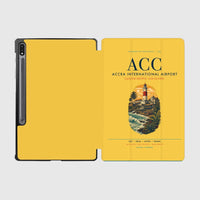 Thumbnail for Accra International Airport (ACC) design on yellow samsung tablet tablet case