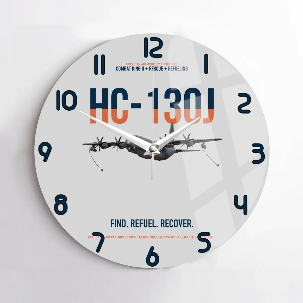 HC-130J COMBAT KING II design on light gray no frame wall clock