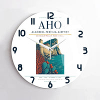 Thumbnail for AlgheroFertilia Airport AHO Wall-Clock No-Frame - White