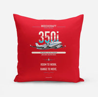 Thumbnail for Beechcraft King Air 350i design on red pillow