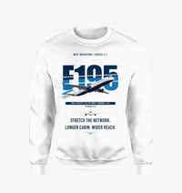 Thumbnail for Embraer E195 design on white sweatshirt