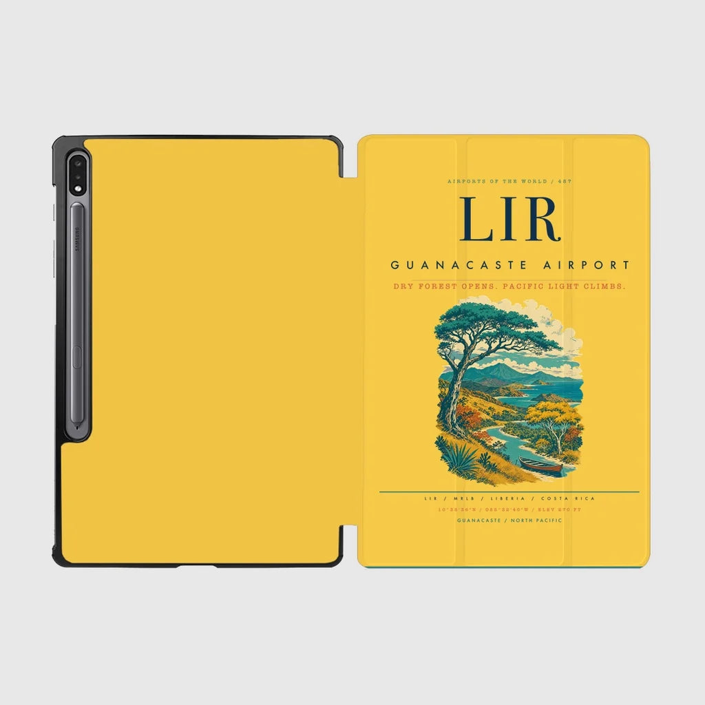Guanacaste Airport (LIR) design on yellow samsung tablet tablet case
