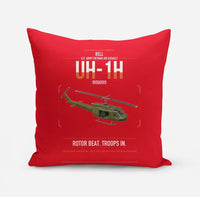 Thumbnail for Bell UH-1H Iroquois design on red pillow