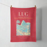 Thumbnail for Lugano Airport (LUG) design on red towel
