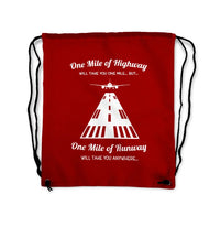 Thumbnail for One Mile of Runway Will Drawstring Bag - view 7