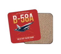 Thumbnail for B-58A Hustler design on red 1 piece coaster